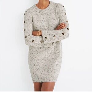 Madewell Donegal Button sleeve sweater dress